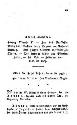 Achtes Kapitel