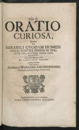 Oratio Curiosa