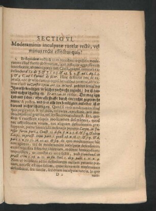 Sectio VI. Moderaminis inculpatae tutelae recte, vel minus recte effectus quis?