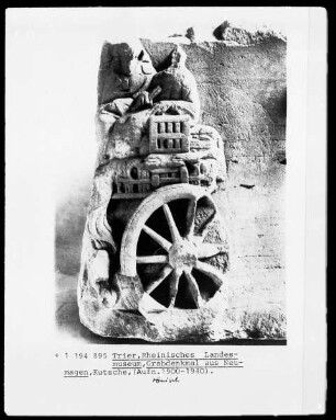 Fragment eines Grabmales: Fuhrgespann