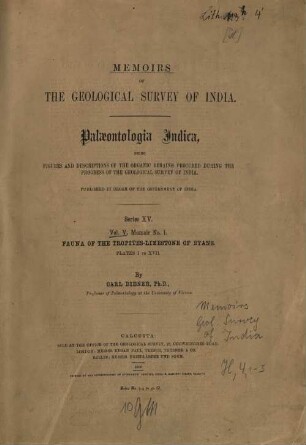 The Fauna of the Himalayan Muschelkalk : Plates 1 - 17