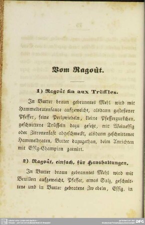 Vom Ragoût