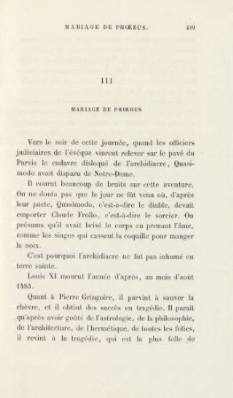 III. Mariage de Phoebus