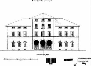 Spaichingen: Empfangsgebäude Verwaltungsgebäude Längsansicht Straßenseite