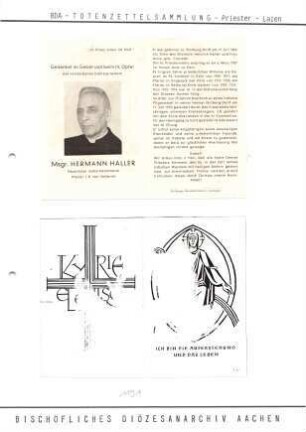 Haller, Msgr. Hermann