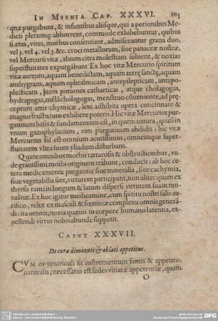 Caput XXXVII. De cura diminuti et ablati appetitus.