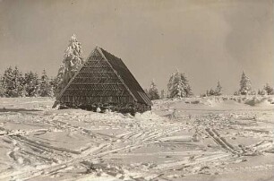 Osterzgebirge. Alte Moorhütte im Georgenfelder Hochmoor