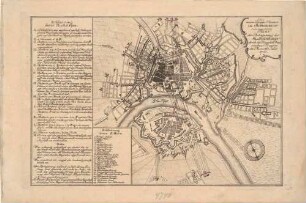 Landkarte von Dresden mit den Truppenaufstellungen der Preußen im Juli 1760 wärend des Siebenjährigen Krieges, aus dem "Neuen Kriegs Theater"