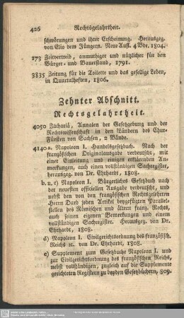Zehnter Abschnitt. Rechtsgelahrtheit