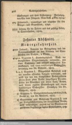 Zehnter Abschnitt. Rechtsgelahrtheit