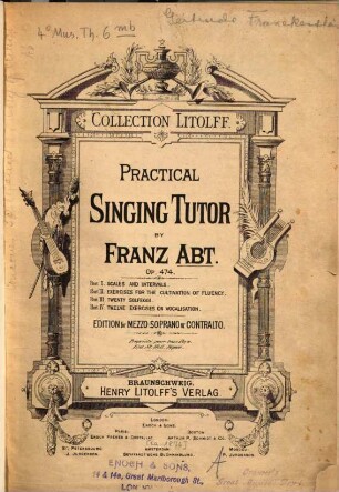 Practical singing tutor : op. 474
