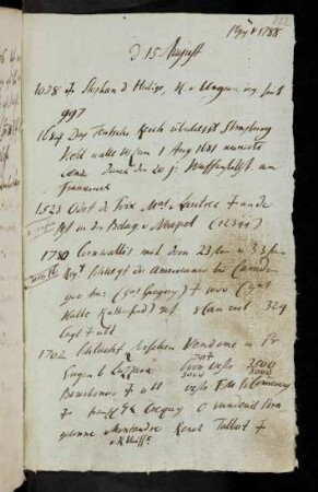 222r-247v, 15. August 1788: 1038 gest. Stephan der Heilige... - 1190 Dedo IV. genannt der Feiste Graf v. Rochliz