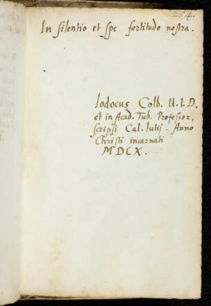 254r, Colbius, Jodocus