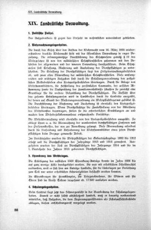 XIX. Landrätliche Verwaltung