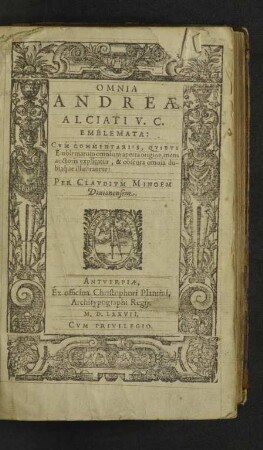 Omnia Andreae Alciati V. C. Emblemata