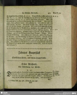 Zehentes Hauptstück von der Christlichen Kirche, und ihrem Hauptfeinde