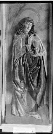 Kippenheimweiler Kapelle Sankt Blasius Holzrelief Heiliger Johannes Evangelista (um 1500)