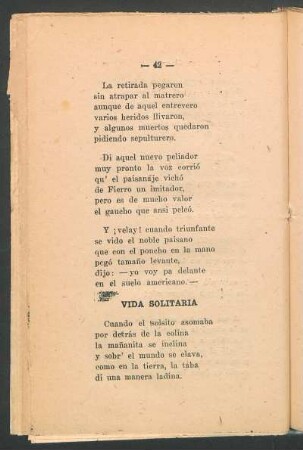 Vida solitaria