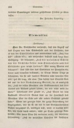 234-268 Clementine : Fortsetzung