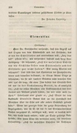 234-268 Clementine : Fortsetzung
