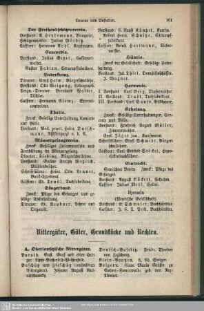 Rittergüter, Güter, Grundstücke und Rechten