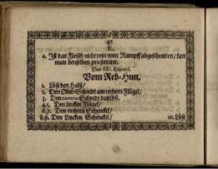 Das XIII. Capittel. Vom Reb-Hun / Die Vorlegung / Die andere Manier des Reb-Huns