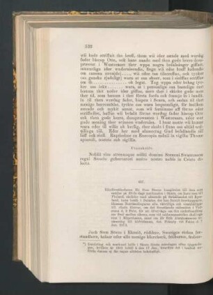 417. Riksförståndaren Hr Sten Stures kungörelse ... 7 Jan. 1513 [bis 428. Birger Olsson till Hr Sten Sture ... 28 Sept. 1513].