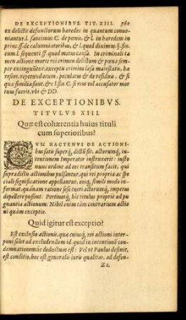 De Exceptionibus. Titulus XIII.