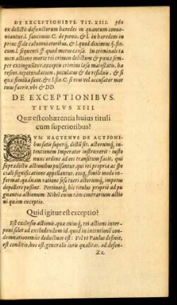 De Exceptionibus. Titulus XIII.