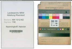 Entnazifizierung Heinrich Nuenninghoff , geb. 06.05.1887 (Baecker)