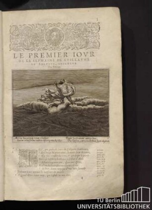 Le Premier Iour De La Sepmaine De Guillaume De Saluste, Seigneur Du Bartas.
