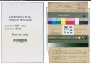 Entnazifizierung Willy Van Deursen , geb. 18.06.1907 (Baecker)