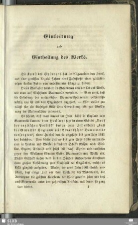 Einleitung und Eintheilung des Werks