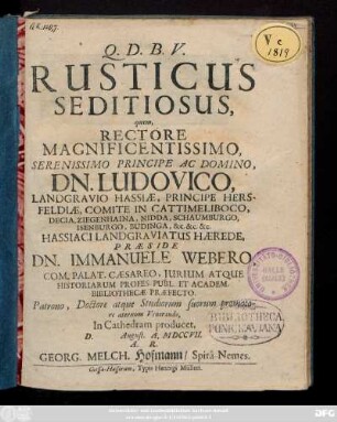 Rusticus Seditiosus