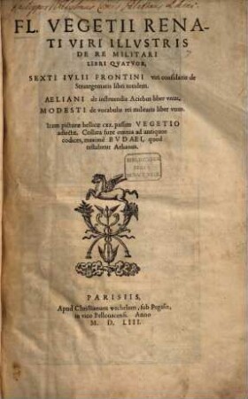De re militari libri quatuor : Unacum Frontino, Aeliano, Modesto