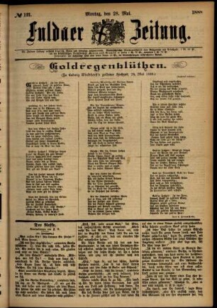 Ausgabe vom Montag, den 28. Mai 1888.