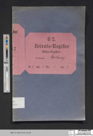 Heiratsregister Markendorf 1917