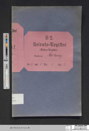Heiratsregister Markendorf 1917