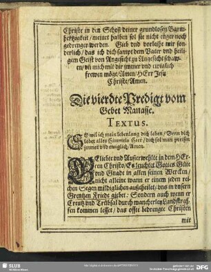 Die vierdte Predigt vom Gebet Manasse