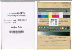 Entnazifizierung Fritz Walter , geb. 18.01.1903 (Lehrer)