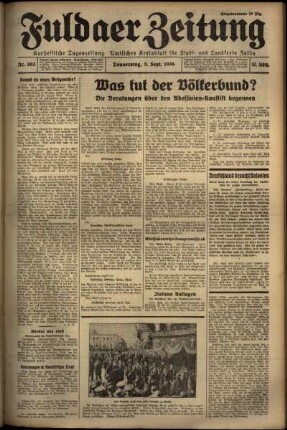 Ausgabe vom Donnerstag, den 05. September 1935.