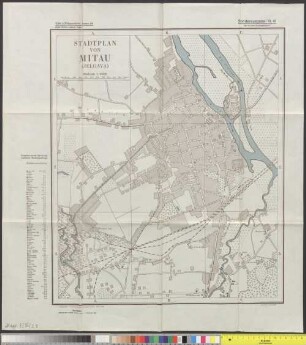 Stadtplan von Mitau (Jelgava)
