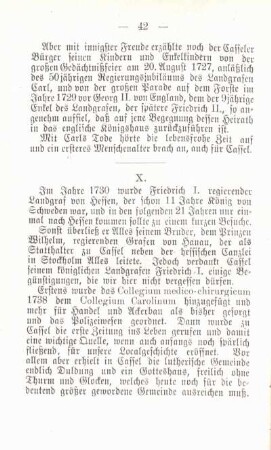 X. [Cassel unter dem Statthalter, dann Landgrafen Wilhelm VIII. und bis zum Ende des siebenjährigen Krieges.]