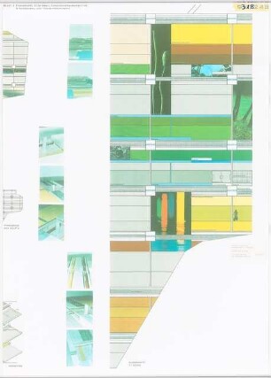 Entwicklung einer Stadterweiterung auf dem Gelände des ehemaligen Flughafens Berlin-Tegel Schinkelwettbewerb 2000: Teil-Lageplan 1:2000, Modellfotos
