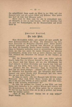 Zweites Kapitel. Die beste Welt