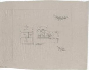 Gsaenger, Gustav; München, Türkenstr. 68; Türken- Schule, Wiederaufbau - 2. Bauteil, Umbau, Neuzustand (Grundriss EG)