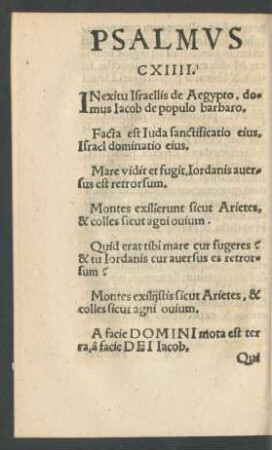 Psalmus CXIIII.