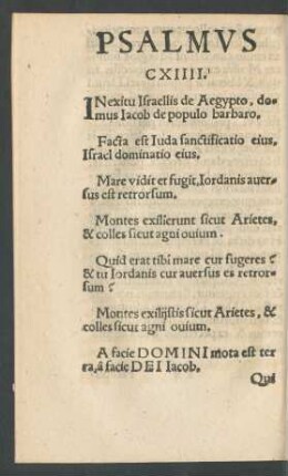 Psalmus CXIIII.