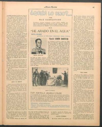 Nació Simón Bolivar