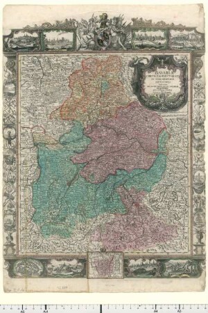 Bavariae Circulus Et Electorat. In Suas Quasquè Ditiones, tam cum Adiacentibus, Quam Insertis Regionibus accuratißime divisus
